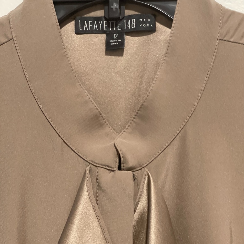 Lafayette 148 New York Beige Blouse